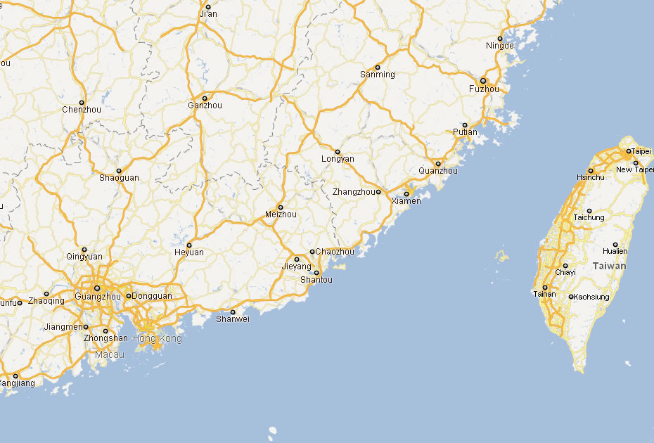 Makao Haritası Çin Tayvan